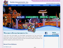 Tablet Screenshot of butleramusements.com